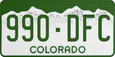 CO license plate 990DFC