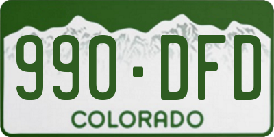 CO license plate 990DFD