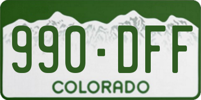 CO license plate 990DFF