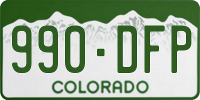 CO license plate 990DFP