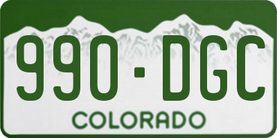 CO license plate 990DGC