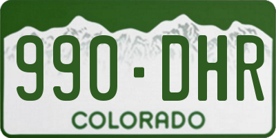 CO license plate 990DHR