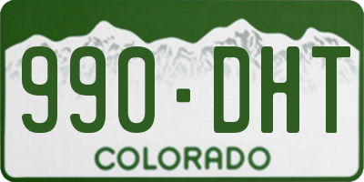 CO license plate 990DHT
