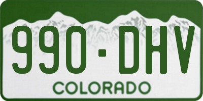 CO license plate 990DHV