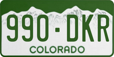CO license plate 990DKR