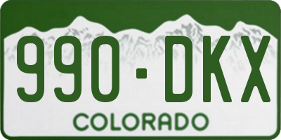 CO license plate 990DKX