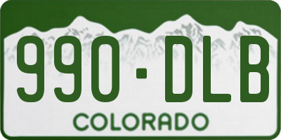 CO license plate 990DLB