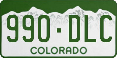 CO license plate 990DLC