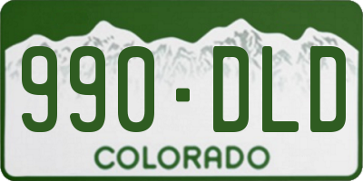 CO license plate 990DLD