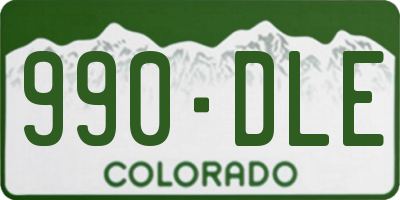 CO license plate 990DLE