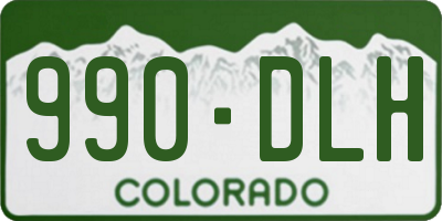 CO license plate 990DLH