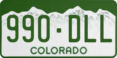 CO license plate 990DLL