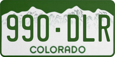 CO license plate 990DLR