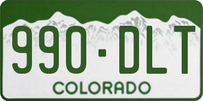 CO license plate 990DLT