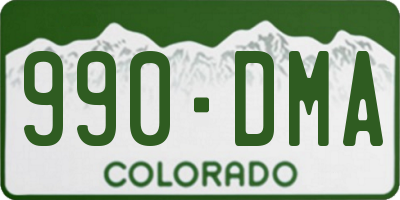 CO license plate 990DMA