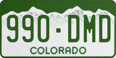 CO license plate 990DMD