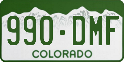 CO license plate 990DMF
