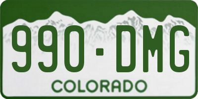 CO license plate 990DMG