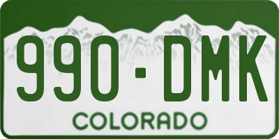 CO license plate 990DMK