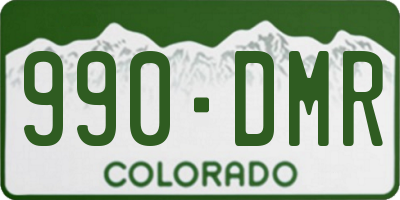 CO license plate 990DMR