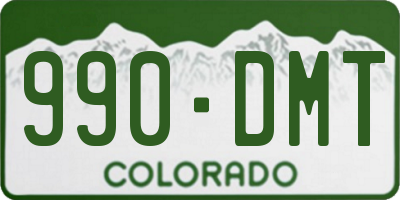 CO license plate 990DMT