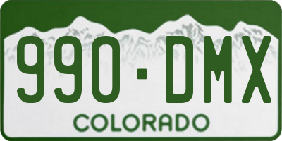 CO license plate 990DMX