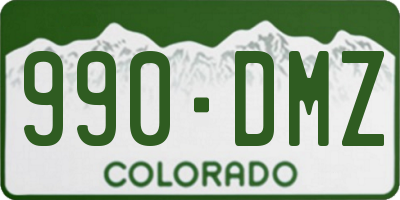 CO license plate 990DMZ