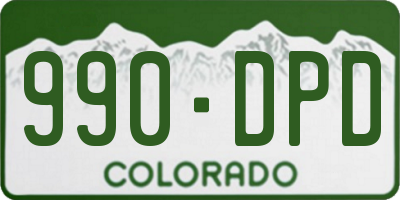 CO license plate 990DPD