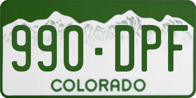 CO license plate 990DPF