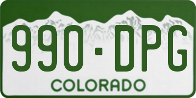 CO license plate 990DPG