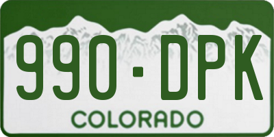 CO license plate 990DPK