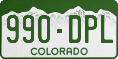 CO license plate 990DPL