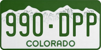 CO license plate 990DPP