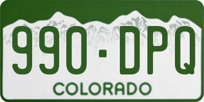 CO license plate 990DPQ