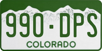 CO license plate 990DPS