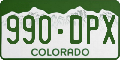 CO license plate 990DPX
