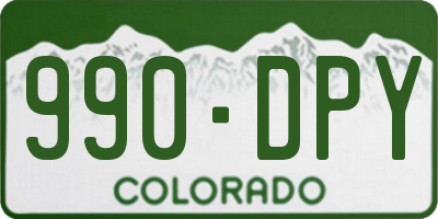 CO license plate 990DPY