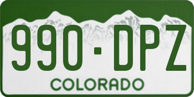 CO license plate 990DPZ