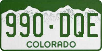 CO license plate 990DQE