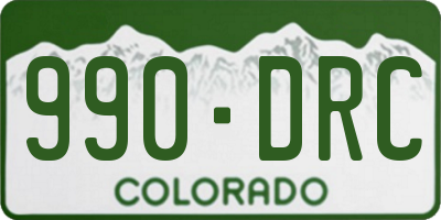 CO license plate 990DRC