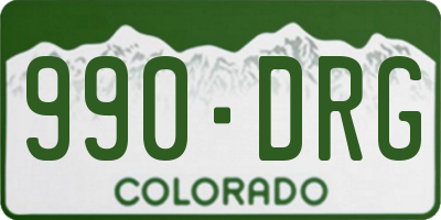 CO license plate 990DRG