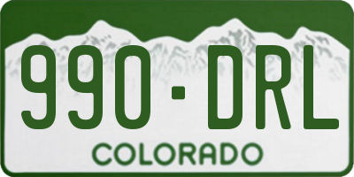 CO license plate 990DRL