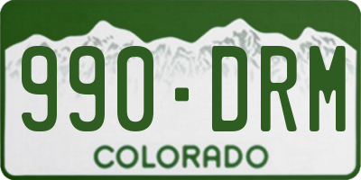 CO license plate 990DRM