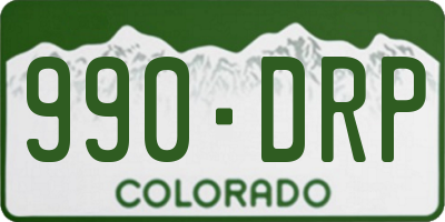 CO license plate 990DRP