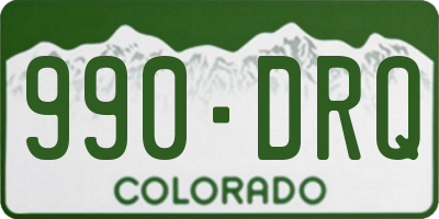 CO license plate 990DRQ