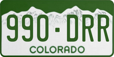 CO license plate 990DRR