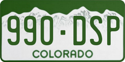 CO license plate 990DSP