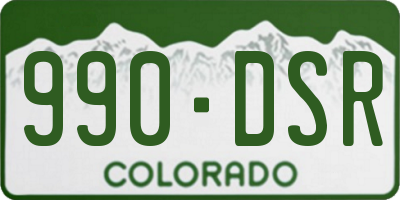 CO license plate 990DSR