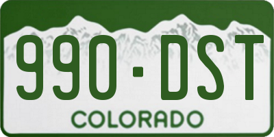 CO license plate 990DST