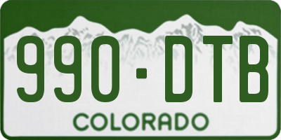CO license plate 990DTB